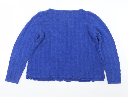 TU Womens Blue  Knit Pullover Jumper Size 14