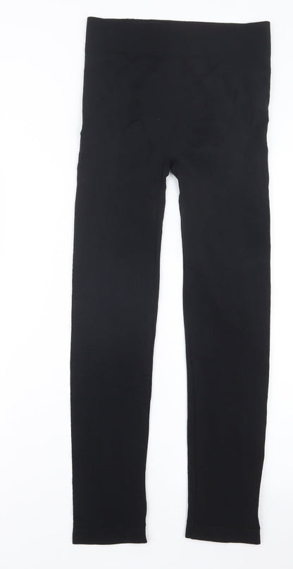 Womens UK Size XL Preworn Regular Fit  Black Trousers