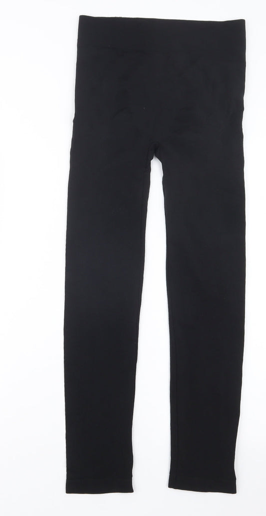 Womens UK Size XL Preworn Regular Fit  Black Trousers