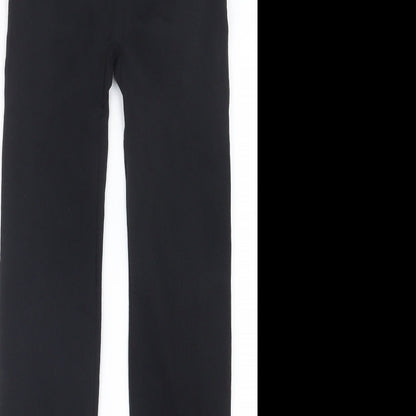 Womens UK Size XL Preworn Regular Fit  Black Trousers