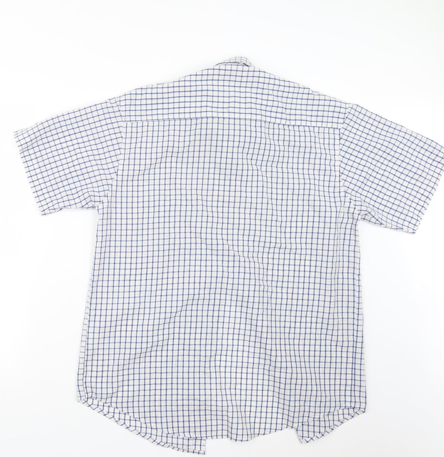 Mens UK Size M Metaphor Blue  Button-Up Short Sleeve Casual Shirt