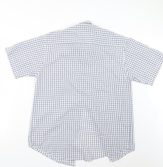 Mens UK Size M Metaphor Blue  Button-Up Short Sleeve Casual Shirt