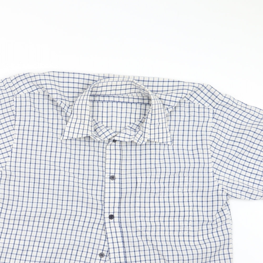 Mens UK Size M Metaphor Blue  Button-Up Short Sleeve Casual Shirt