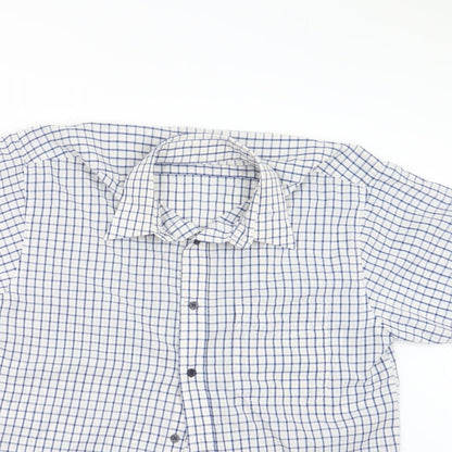 Mens UK Size M Metaphor Blue  Button-Up Short Sleeve Casual Shirt