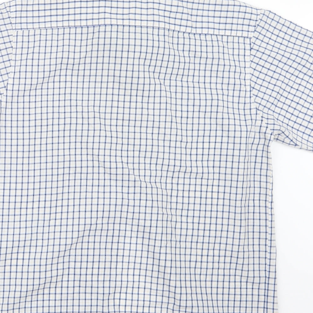 Mens UK Size M Metaphor Blue  Button-Up Short Sleeve Casual Shirt