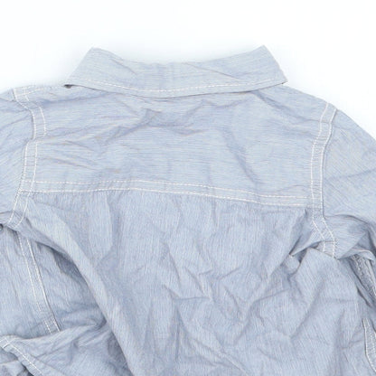 Pumpkin Patch Boys Blue Striped  Basic Button-Up Size 6-9 Months