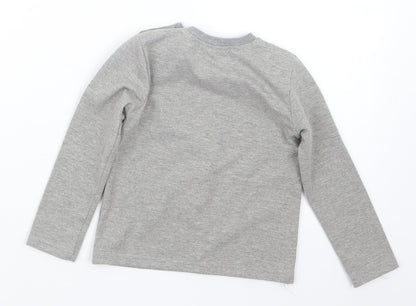 Child Face Boys Grey   Pullover Jumper Size 18-24 Months