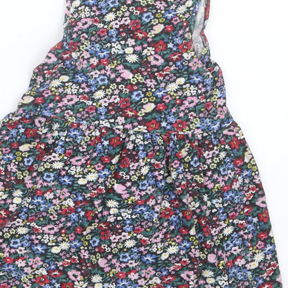 H&M Girls Black Floral  A-Line  Size 2 Years