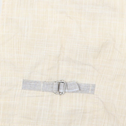 Next Boys Beige Check  Jacket Waistcoat Size 12-18 Months