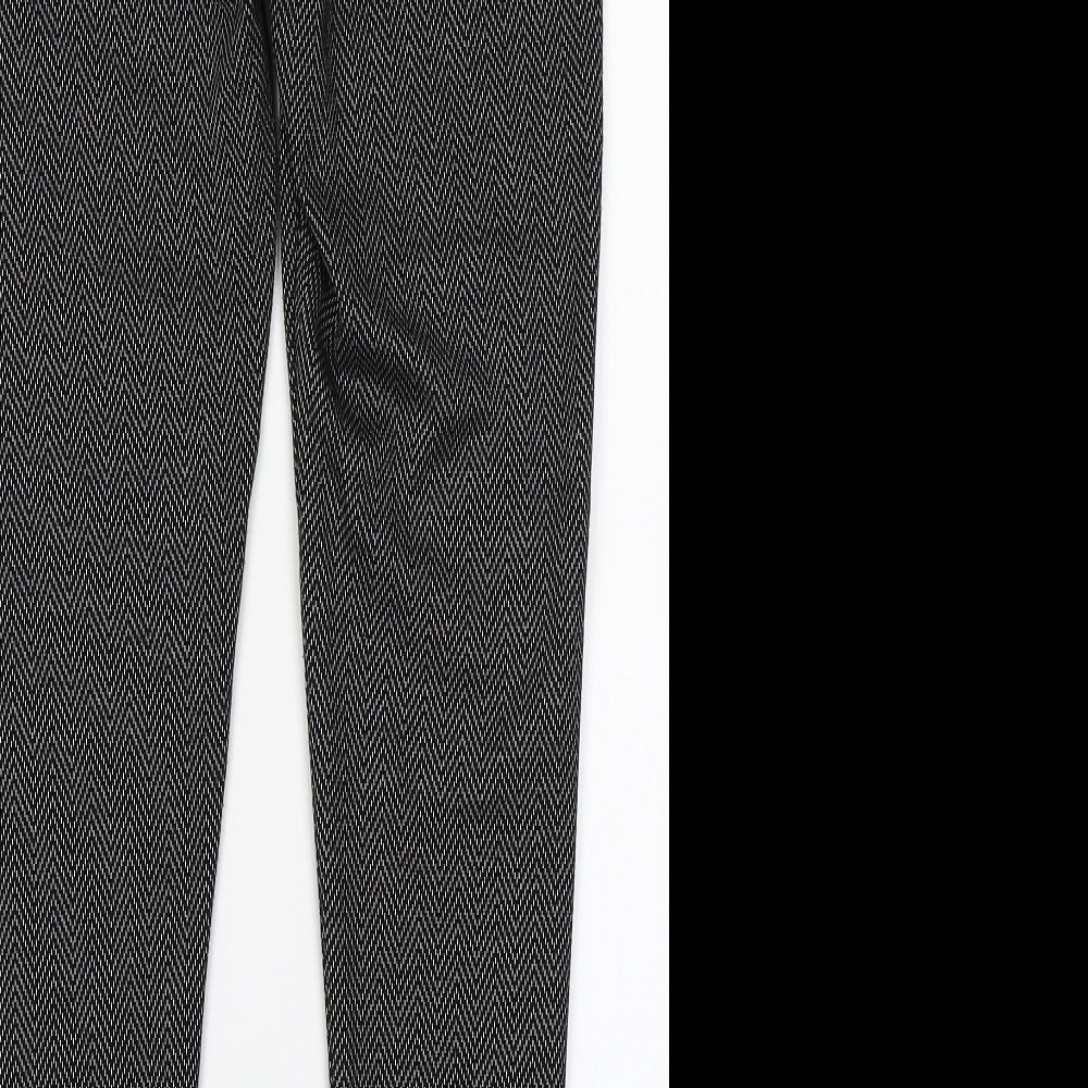 F&F Womens Black Chevron  Capri Leggings Size 8 L26 in