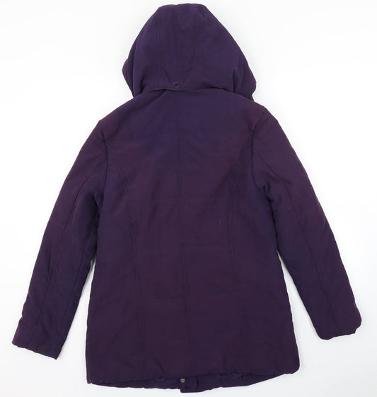 Katherine Hammond Womens Purple   Overcoat Coat Size 8