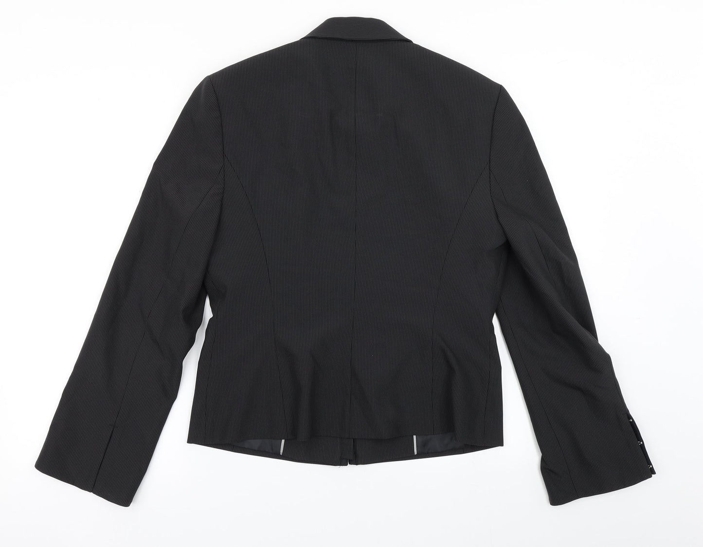 NEXT Womens Black Striped  Jacket Blazer Size 14