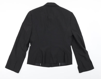NEXT Womens Black Striped  Jacket Blazer Size 14