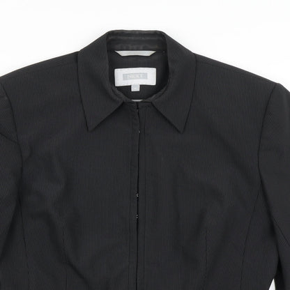 NEXT Womens Black Striped  Jacket Blazer Size 14