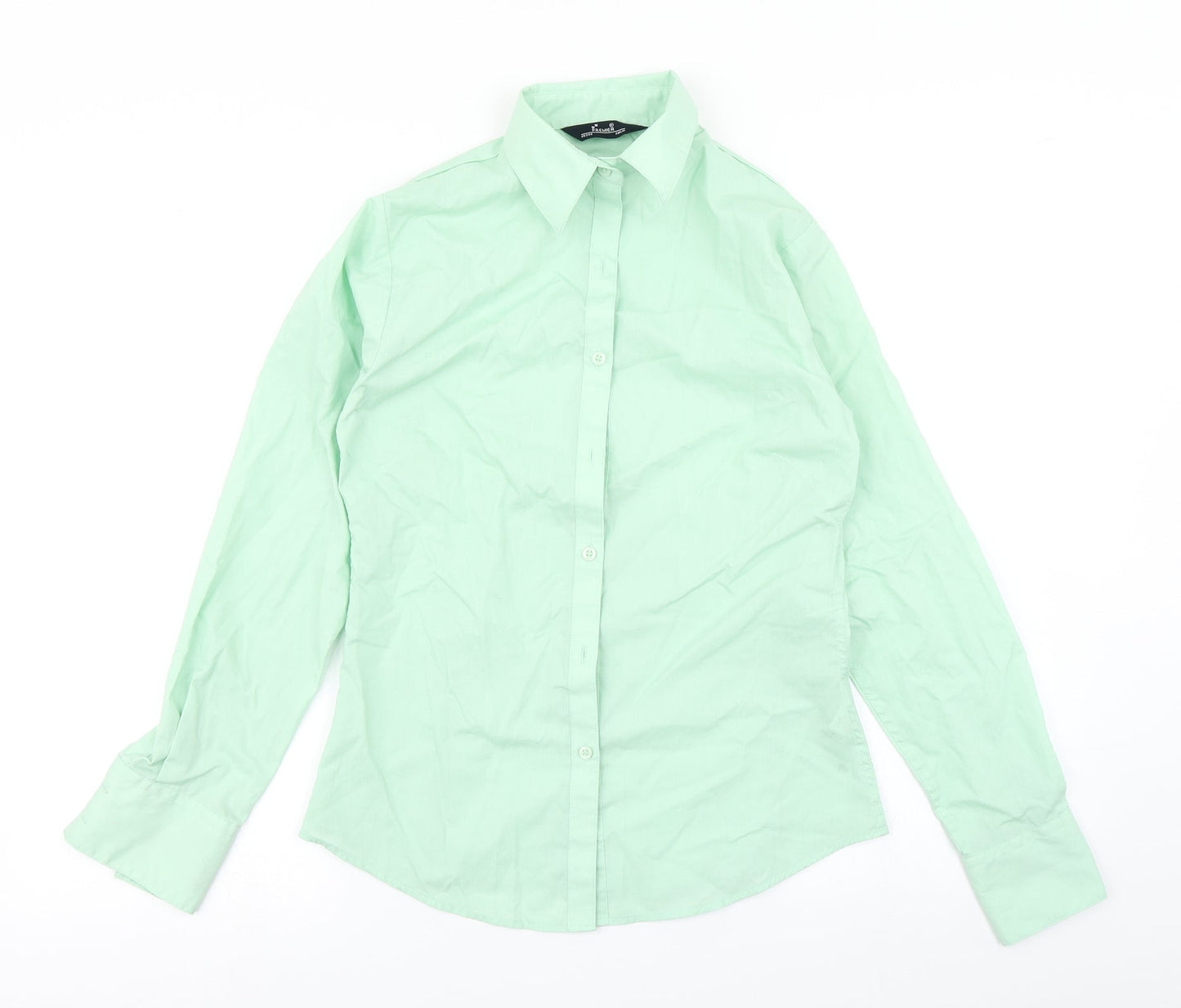 Womens UK Size 6 Premier Green Basic Button-Up