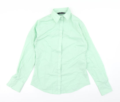 Womens UK Size 6 Premier Green Basic Button-Up