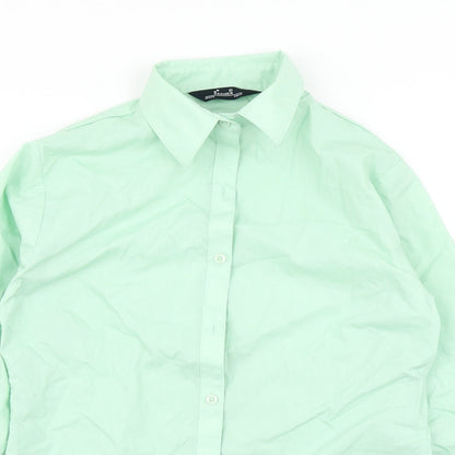 Womens UK Size 6 Premier Green Basic Button-Up