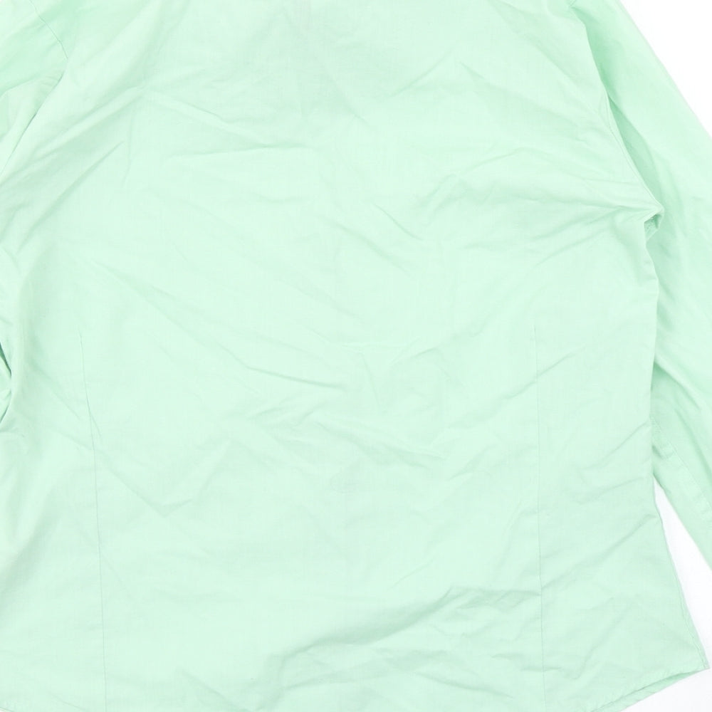Womens UK Size 6 Premier Green Basic Button-Up