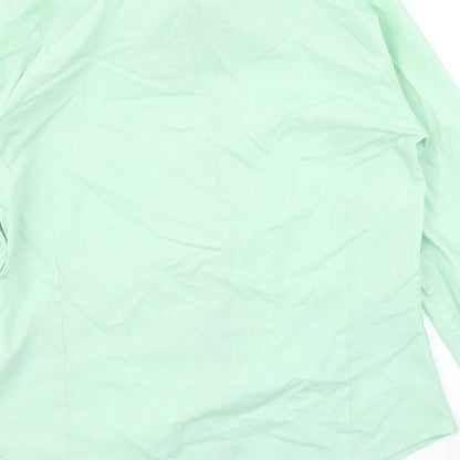 Womens UK Size 6 Premier Green Basic Button-Up