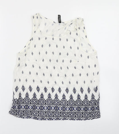 Womens UK Size 8 Divided White Basic Blouse