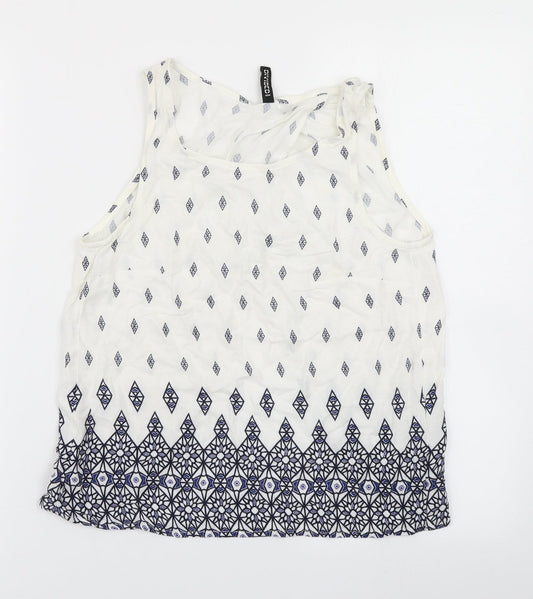 Womens UK Size 8 Divided White Basic Blouse
