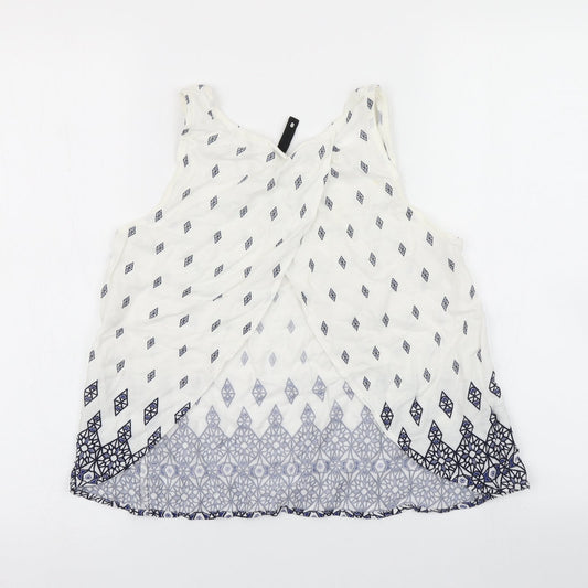Womens UK Size 8 Divided White Basic Blouse