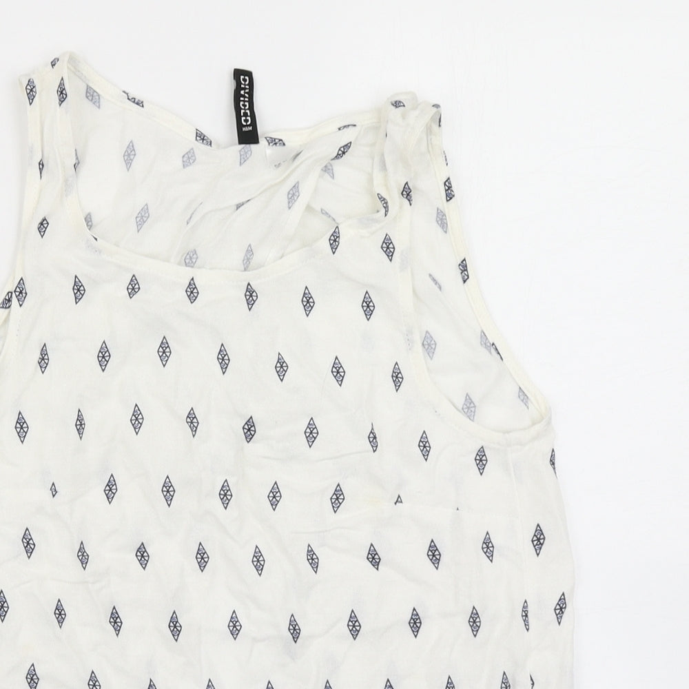 Womens UK Size 8 Divided White Basic Blouse
