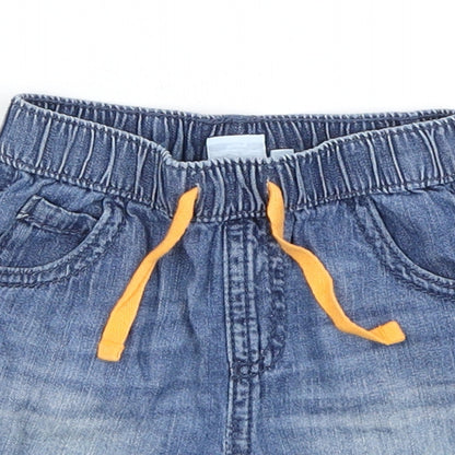 Bluezoo Boys Blue  Denim Cropped Jeans Size 3-6 Months