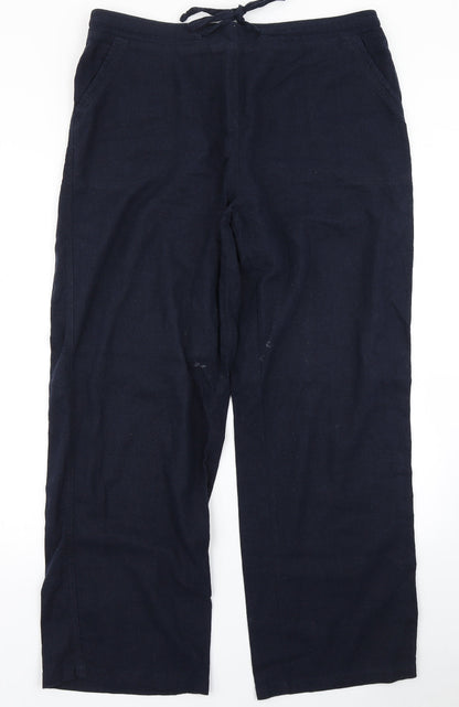 BM Collection Womens Blue   Cargo Trousers Size 16 L29 in