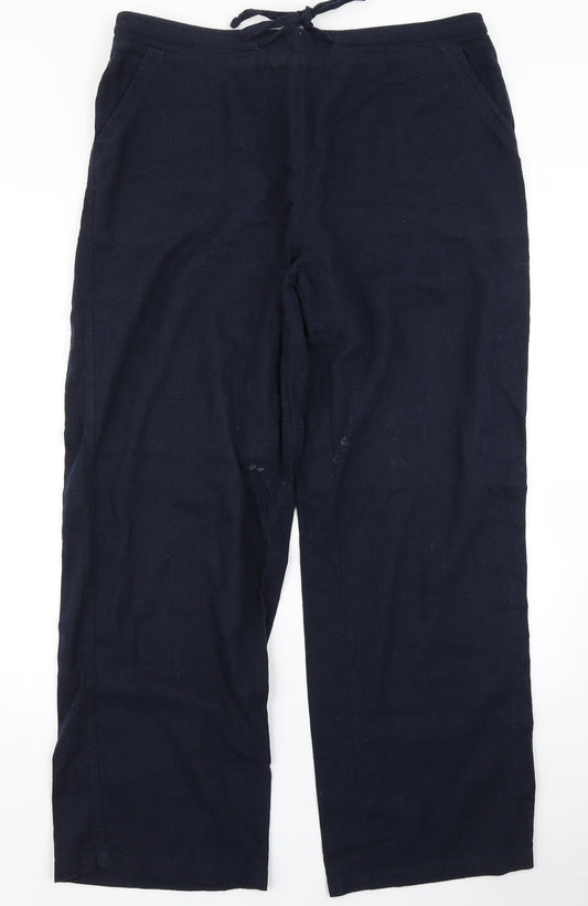 BM Collection Womens Blue   Cargo Trousers Size 16 L29 in