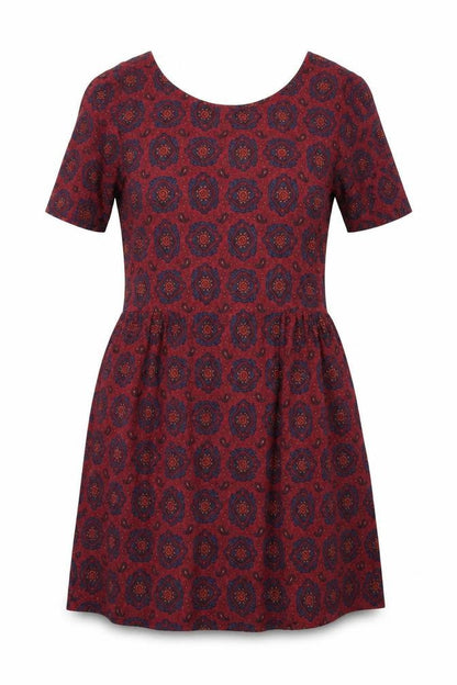 Staring at Stars Womens Purple Batik  Skater Dress  Size XS