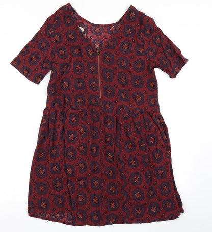 Staring at Stars Womens Purple Batik  Skater Dress  Size XS