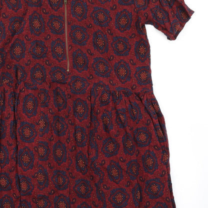 Staring at Stars Womens Purple Batik  Skater Dress  Size XS
