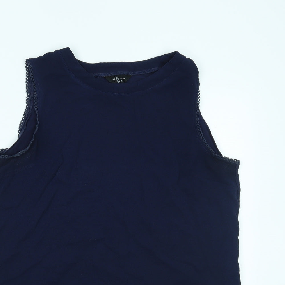 Womens UK Size 14 New Look Blue Basic Tank