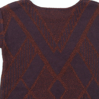 Womens UK Size L Limited collection Purple Basic T-Shirt