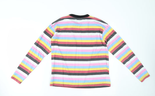 Daisy Street Womens Multicoloured Striped  Basic T-Shirt Size 8