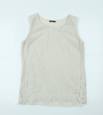 Womens UK Size 12 Roman Beige Basic Tank
