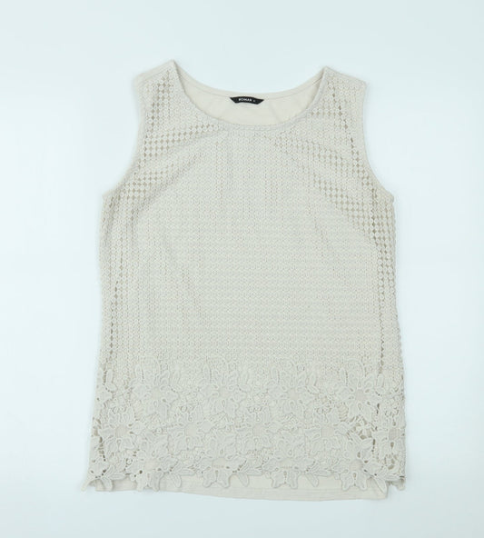 Womens UK Size 12 Roman Beige Basic Tank