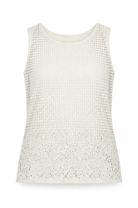 Front view of Roman women’s beige basic tank, size UK 12