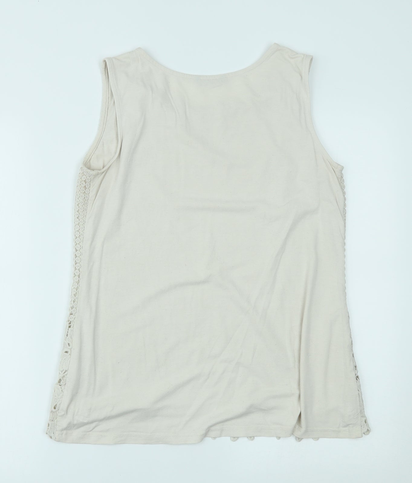 Womens UK Size 12 Roman Beige Basic Tank