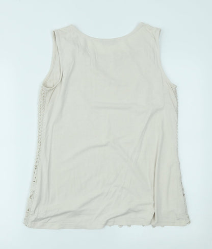 Womens UK Size 12 Roman Beige Basic Tank