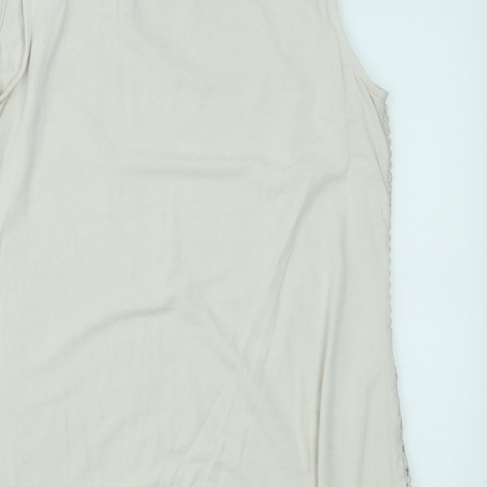 Womens UK Size 12 Roman Beige Basic Tank