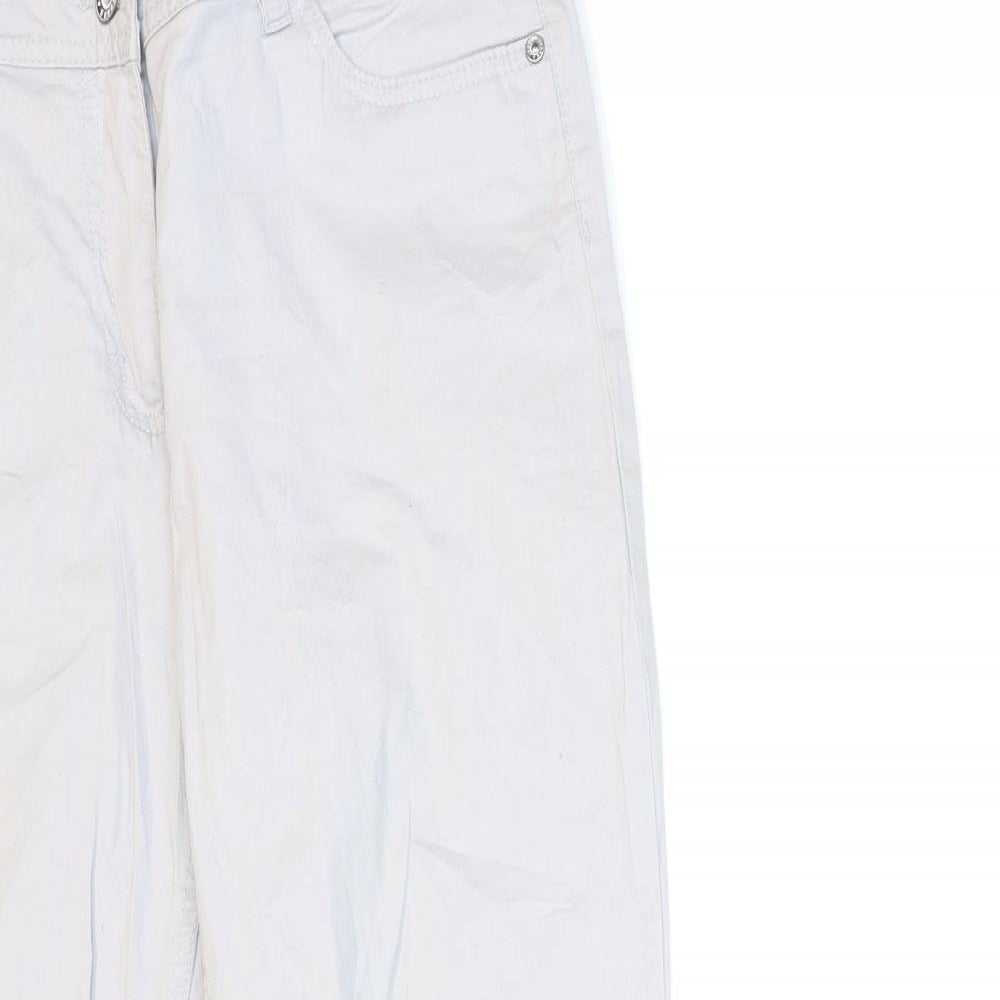 Womens UK Size 12 Up Fashion Regular Fit Chino Grey Trousers