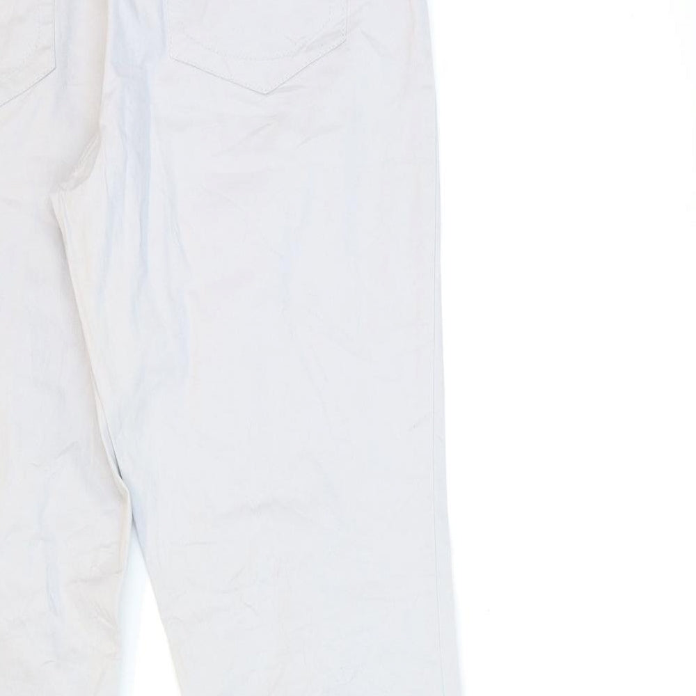 Womens UK Size 12 Up Fashion Regular Fit Chino Grey Trousers