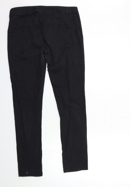 Fishbone Womens Black  Denim Skinny Jeans Size L L29 in