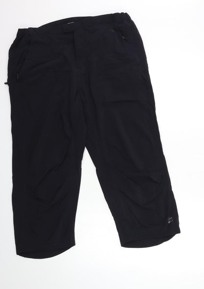 DOMYOS Womens Black   Cropped Trousers Size 34 in L24 in