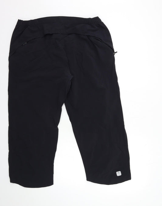 DOMYOS Womens Black   Cropped Trousers Size 34 in L24 in