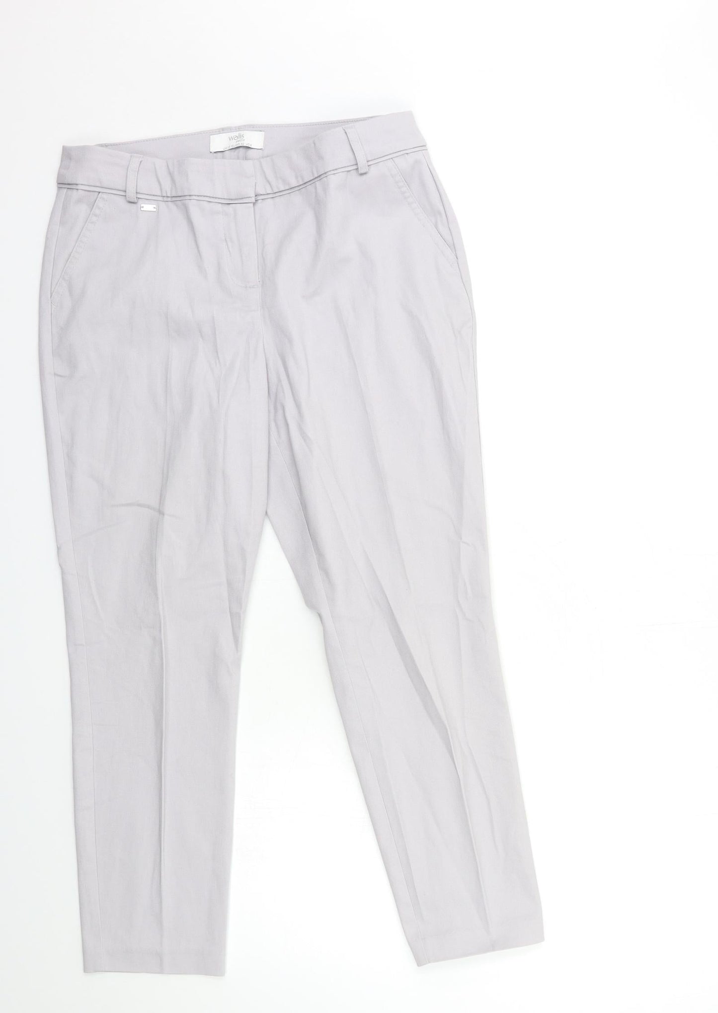 Womens UK Size 12 Wallis Regular Fit  Grey Trousers