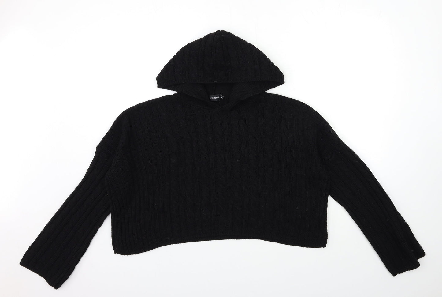 Womens UK Size M PRETTYLITTLETHING Black Pullover Jumper