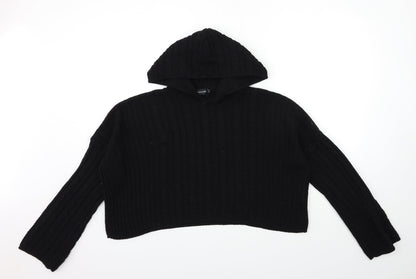 Womens UK Size M PRETTYLITTLETHING Black Pullover Jumper